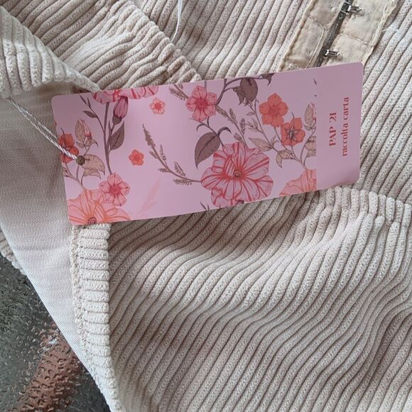 SHEIN Halter Top Women's Shirts Lapel Neck Corduroy Vest Cropped Festival Boho - Picture 8 of 8